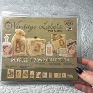Melissa Francis vintage labels peel and stick ruffles and Bows collection new